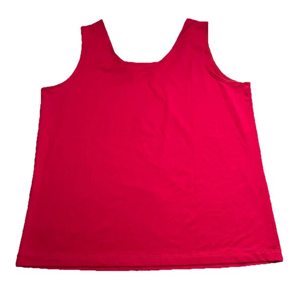 Chicos Tank Top Women's Size 3 / XL Red Jersey Knit Stretch Nylon Spandex Shell - Picture 2 of 3